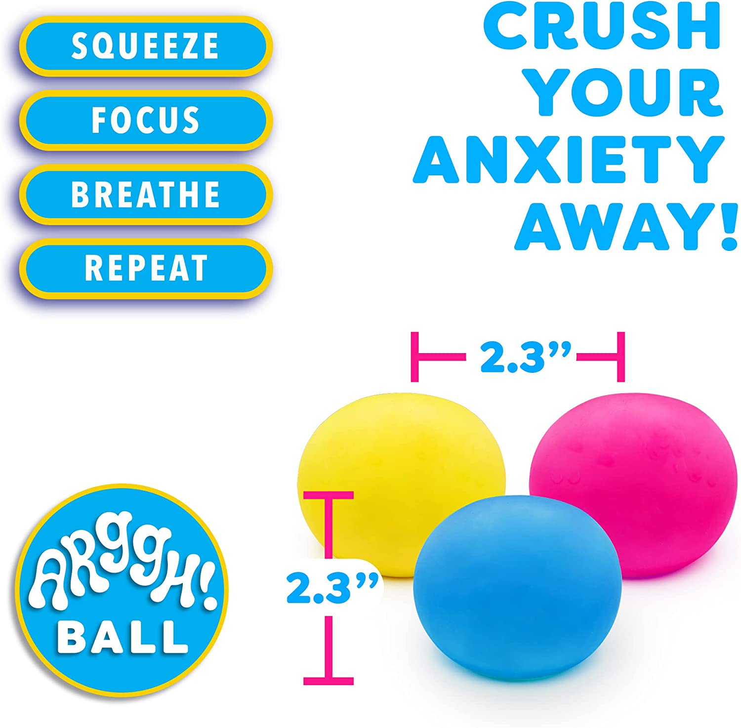 Power Your Fun Arggh! Ball Mini! 3-Pack