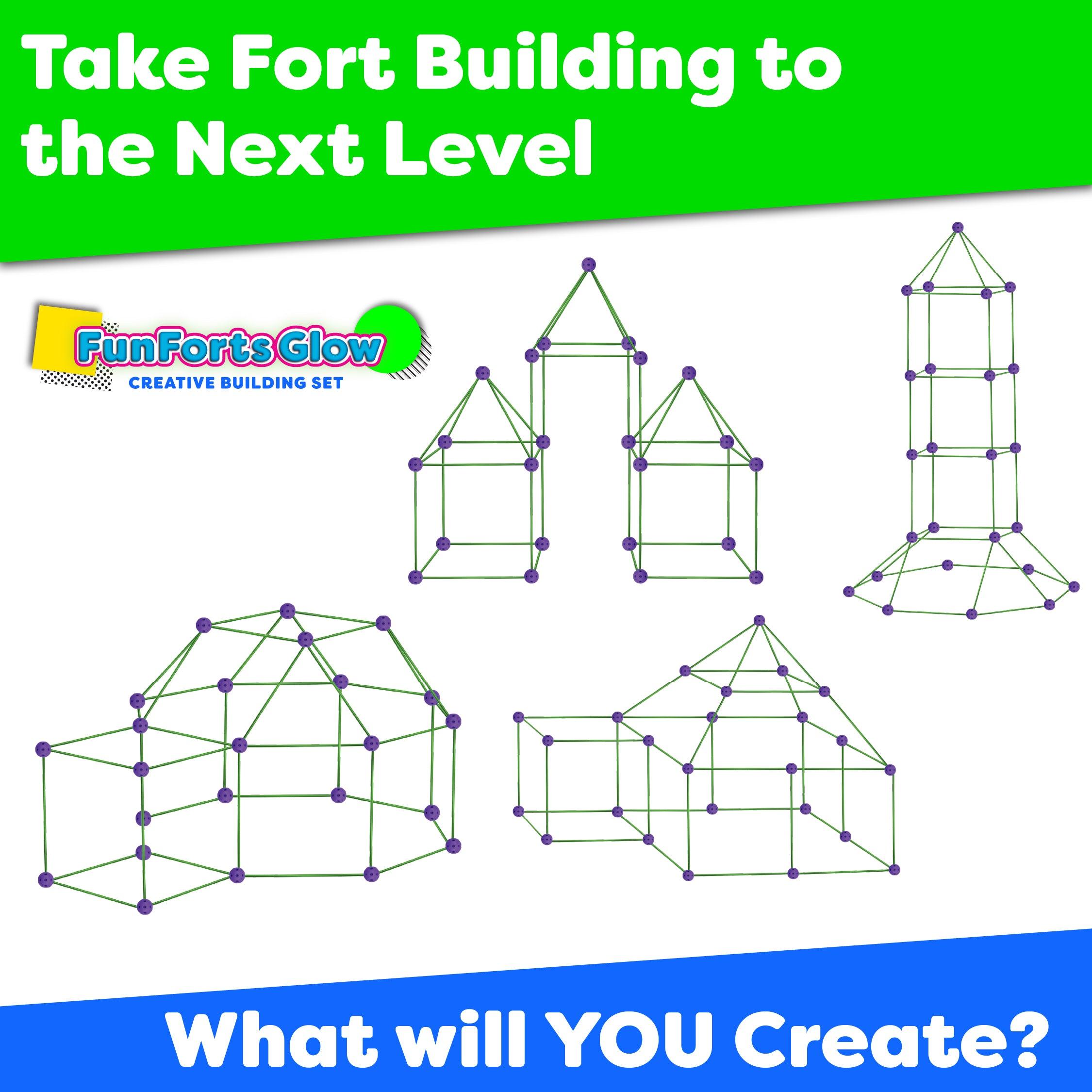 Power Your Fun 81pc Fun Forts Glow Fort Building Kit