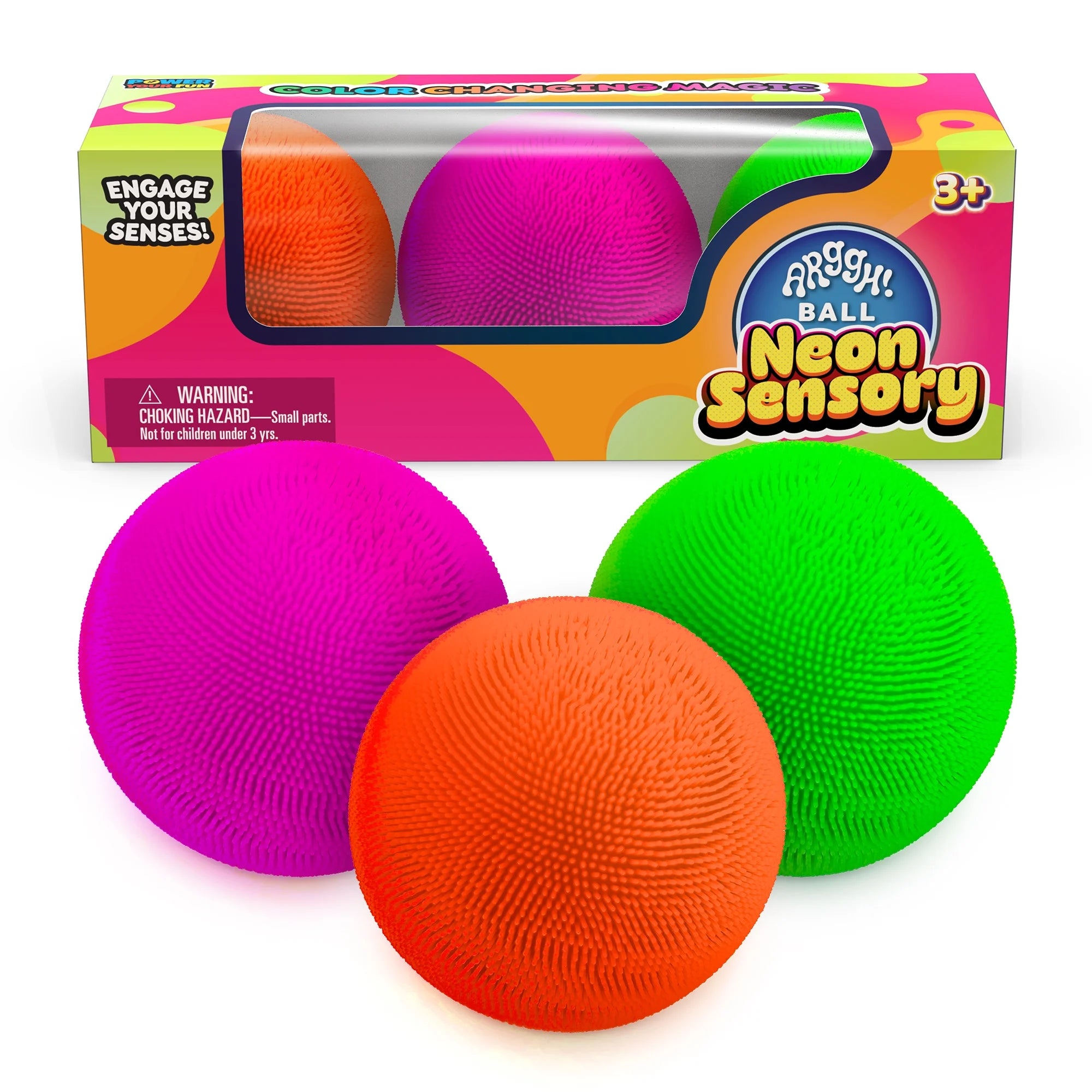 Power Your Fun 3-Pack Neon Sensory Squish Balls