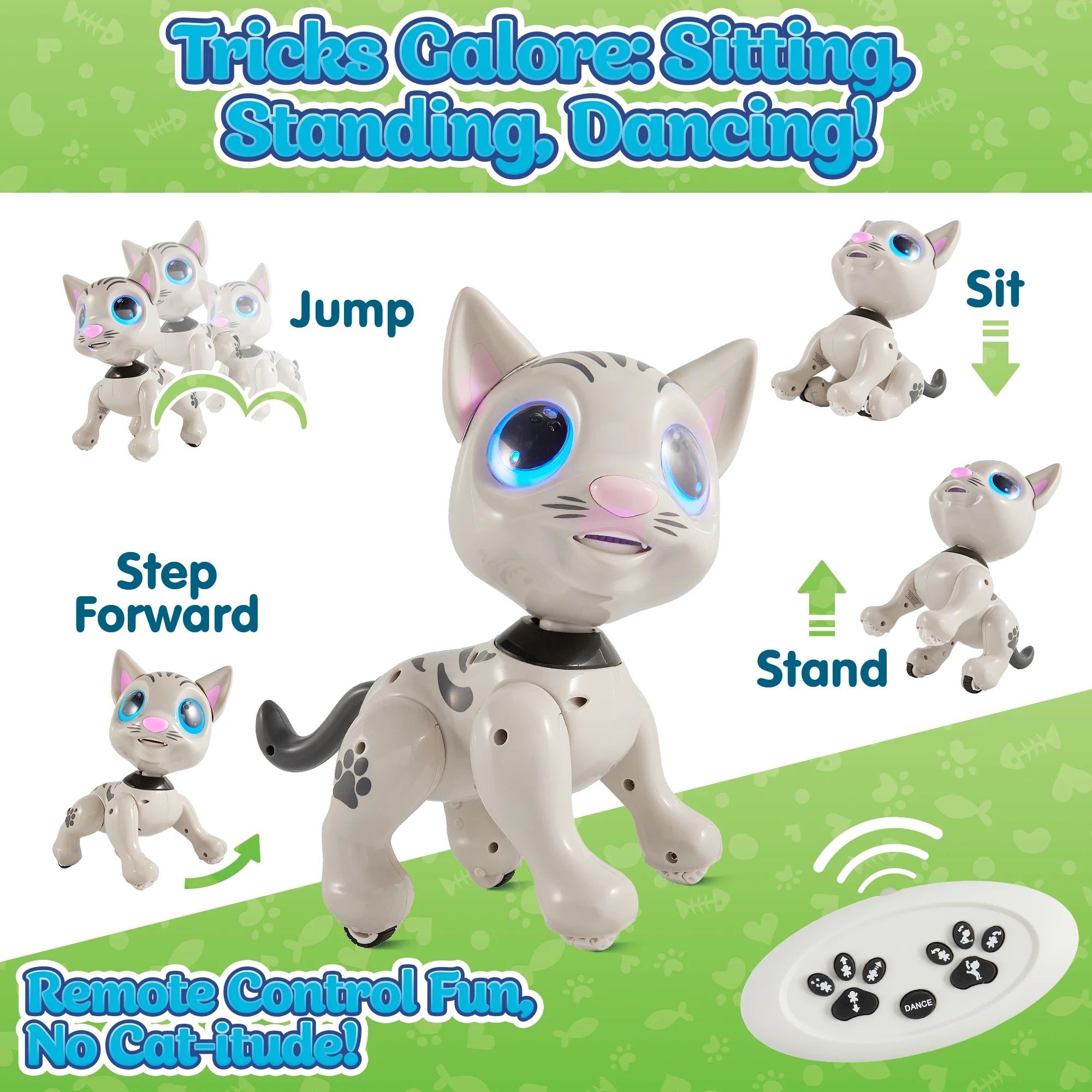 USA Toyz Robo Pets Robot Cat - Gray