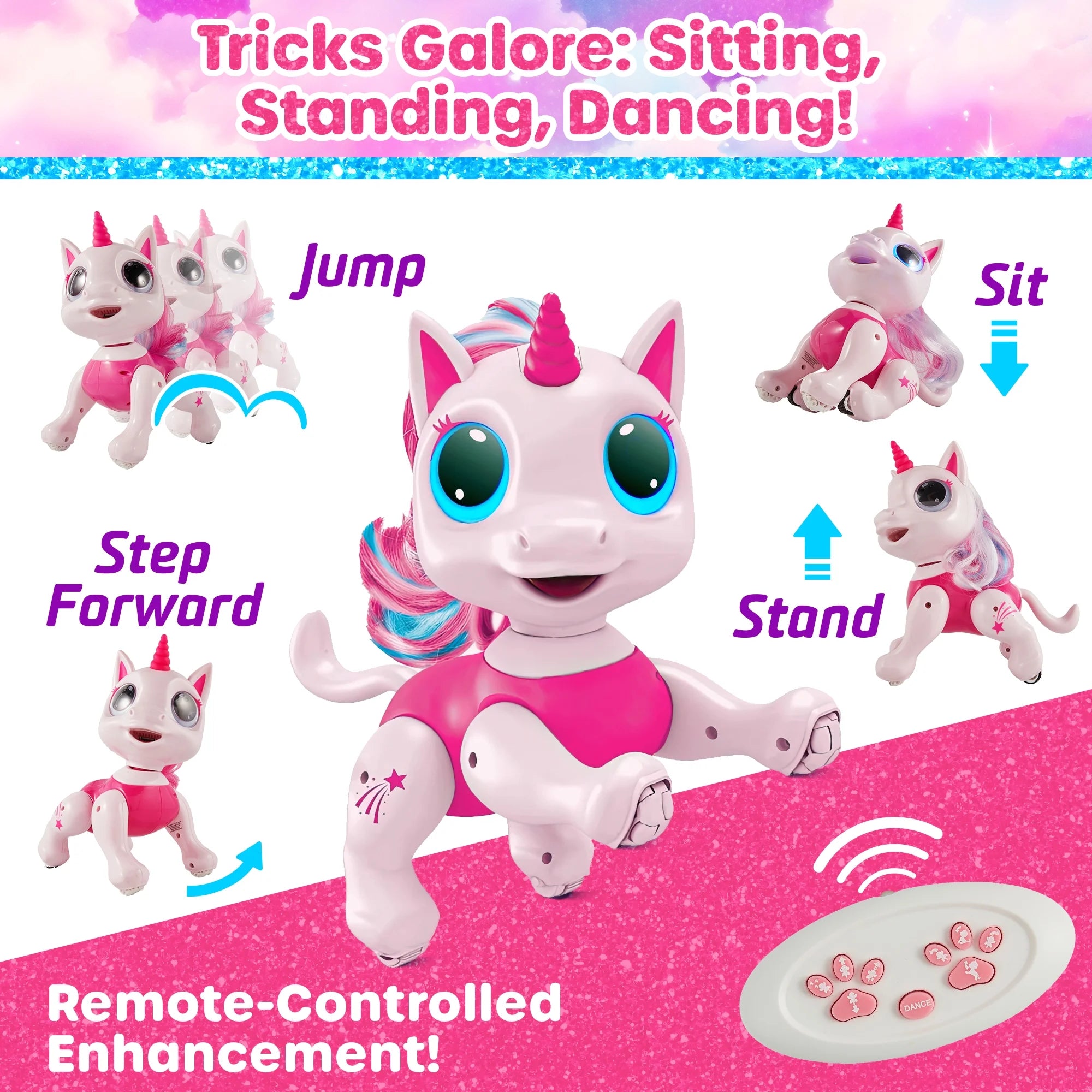 USA Toyz RC Unicorn Robo Pets - Pink