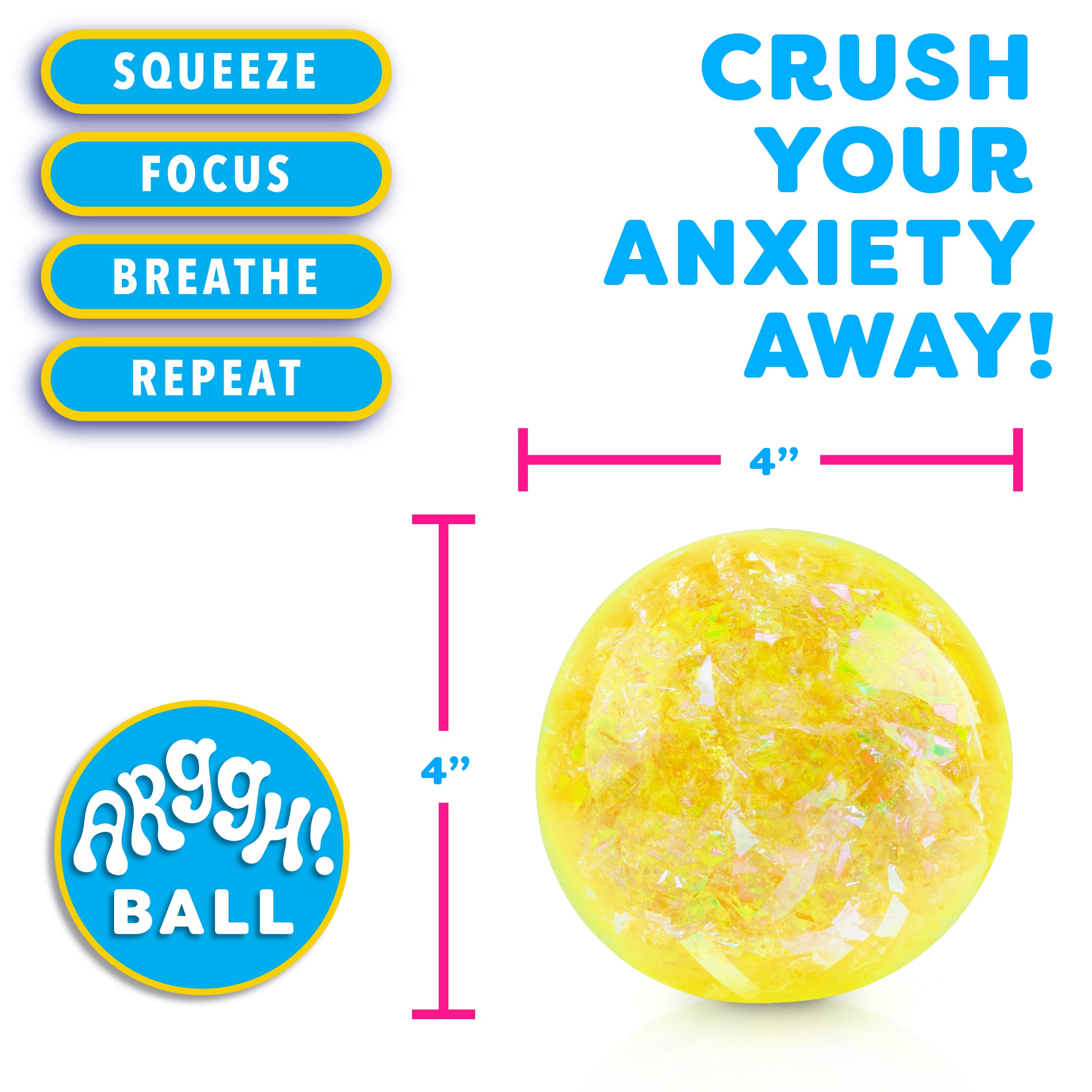 Power Your Fun Arggh! Medium Glitter Stress Ball