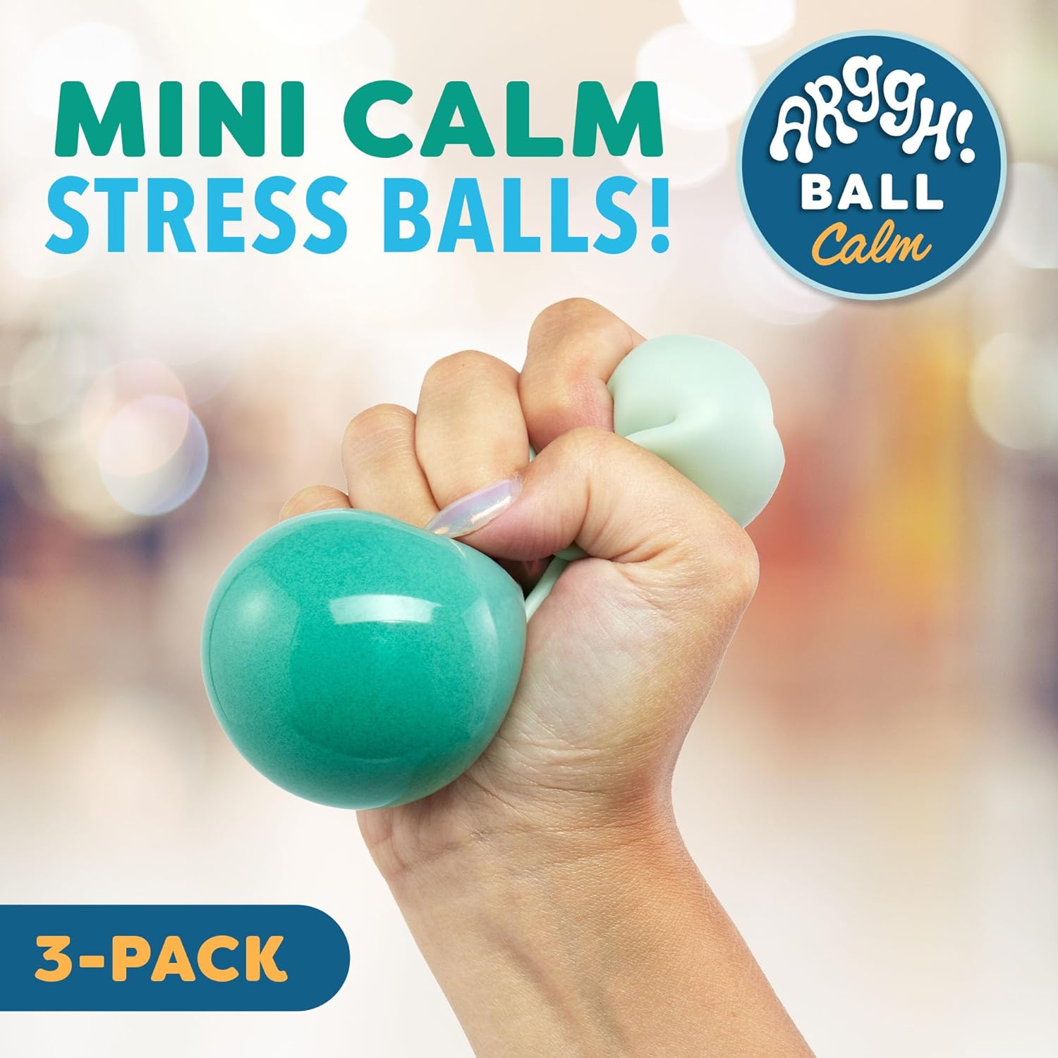 Power Your Fun Arggh! Ball Calm Mini Stress Ball 3 Pack