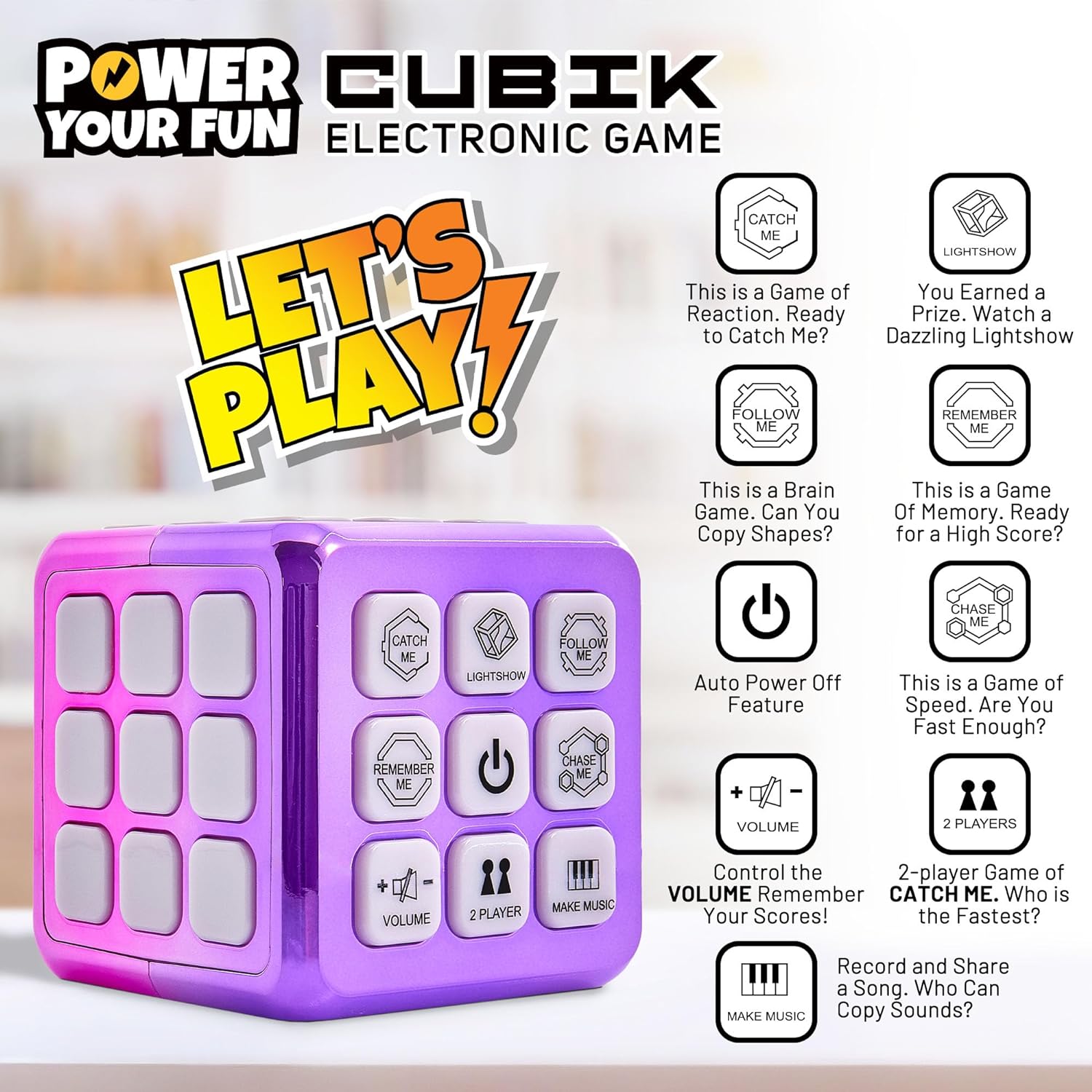 Cubik LED Metallic - Pink/Purple