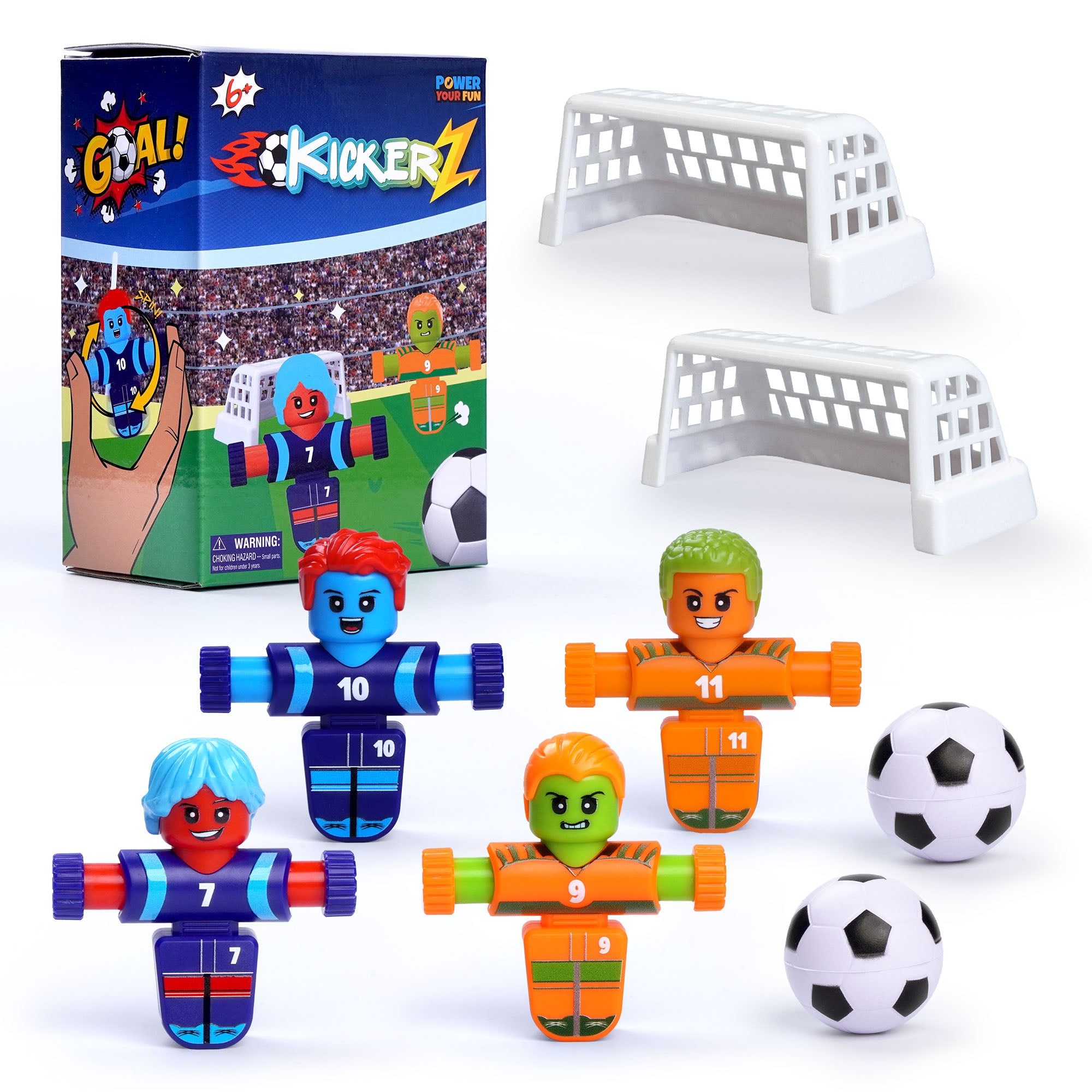 Power Your Fun KickerZ Soccer Fidgets Game Set- 8pc