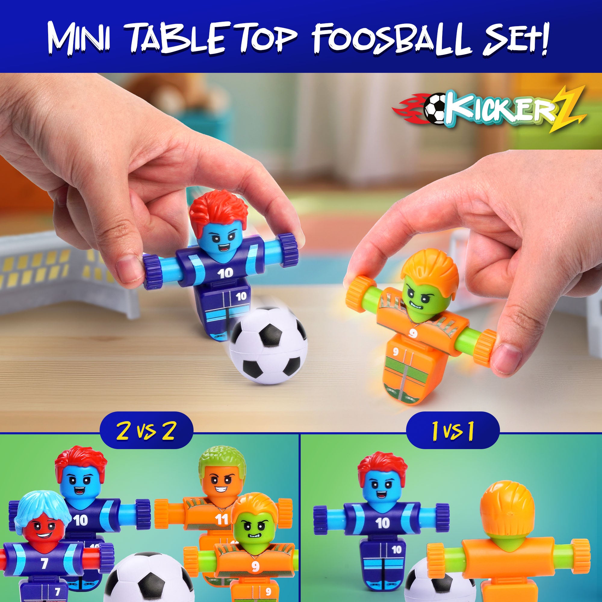 Power Your Fun KickerZ Soccer Fidgets Game Set- 8pc