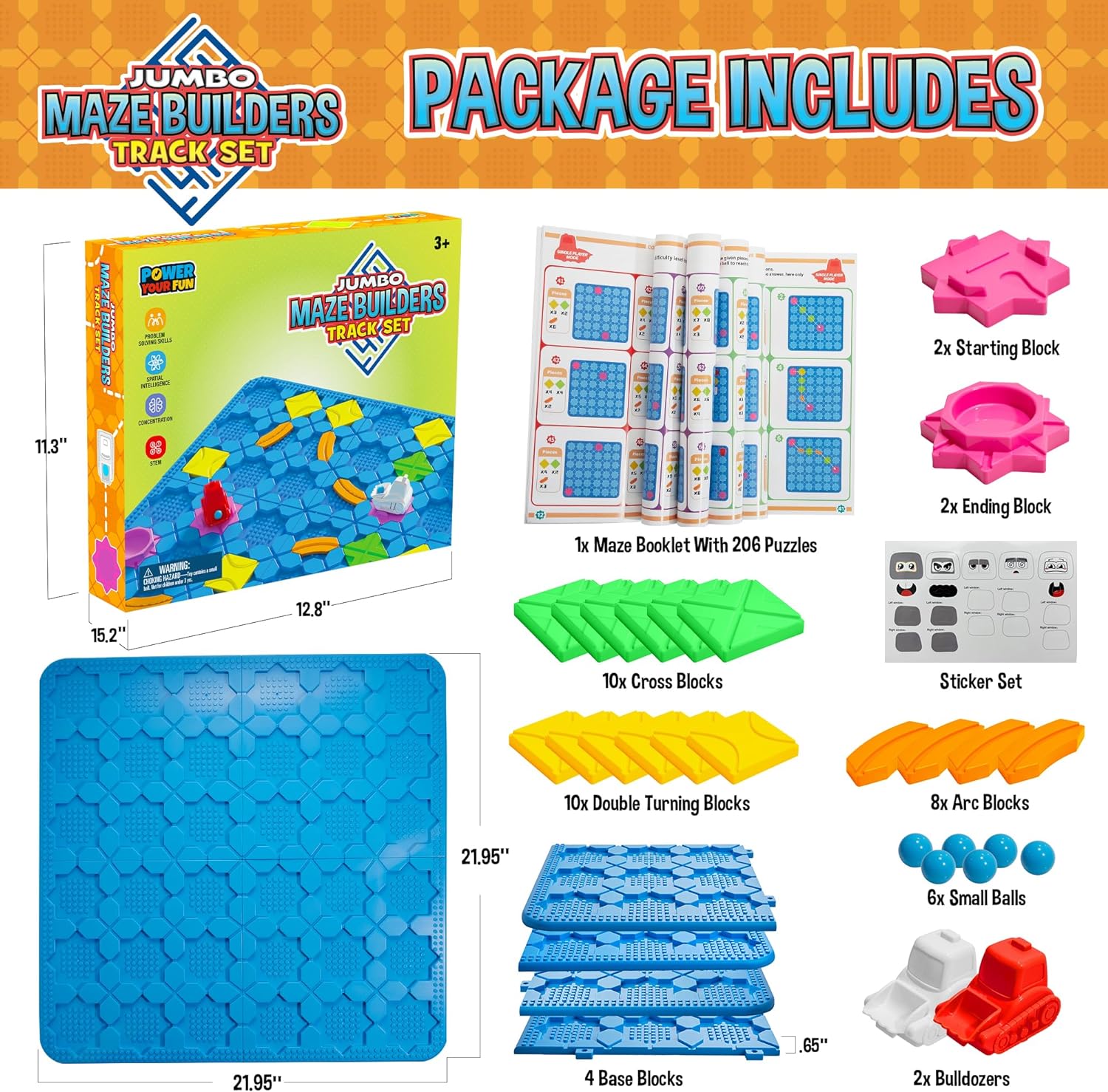 Maz Set Maze Builders Track Set Jumbo – Power Your Fun