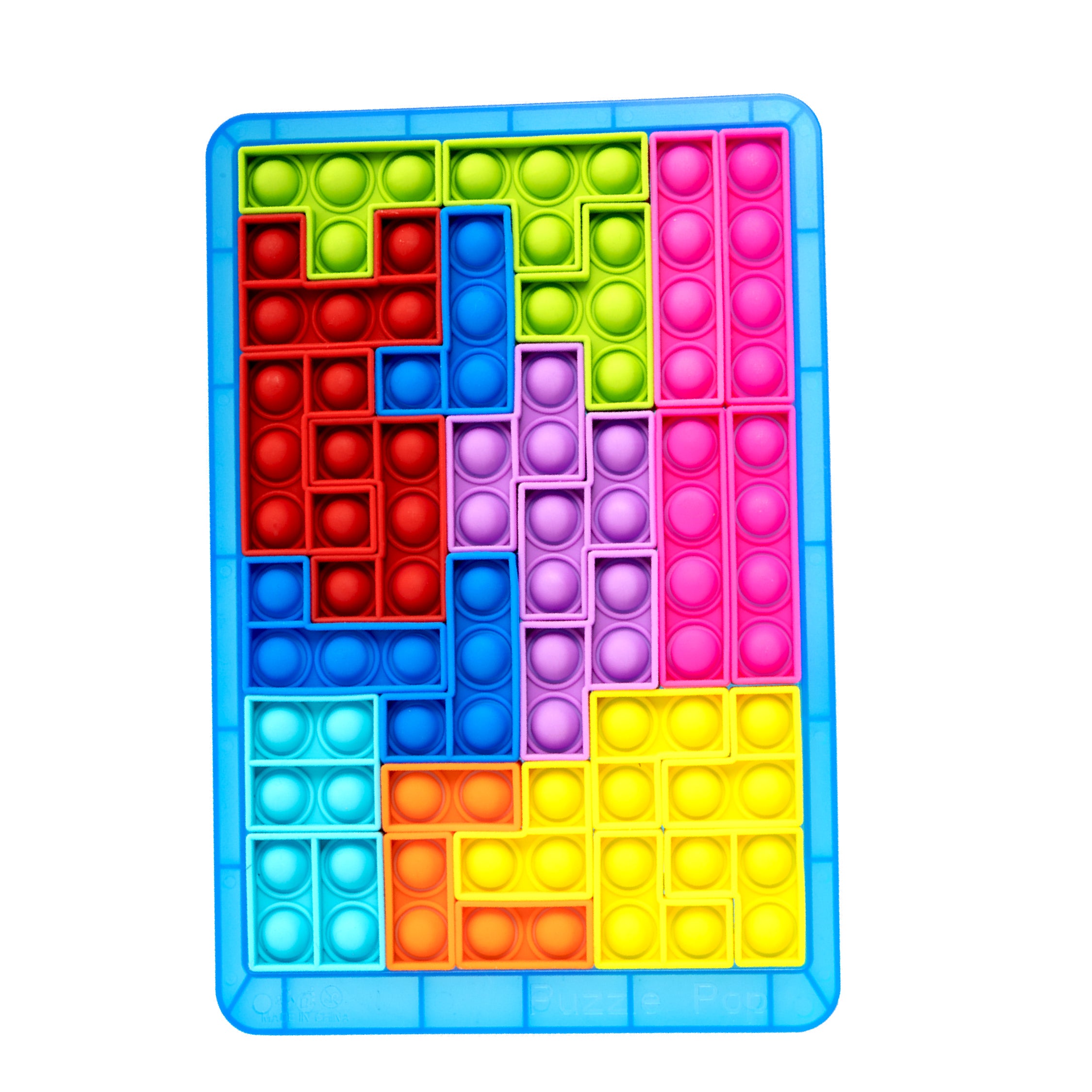 Power Your Fun Pop Puzzle Popper Fidget Game - Blue