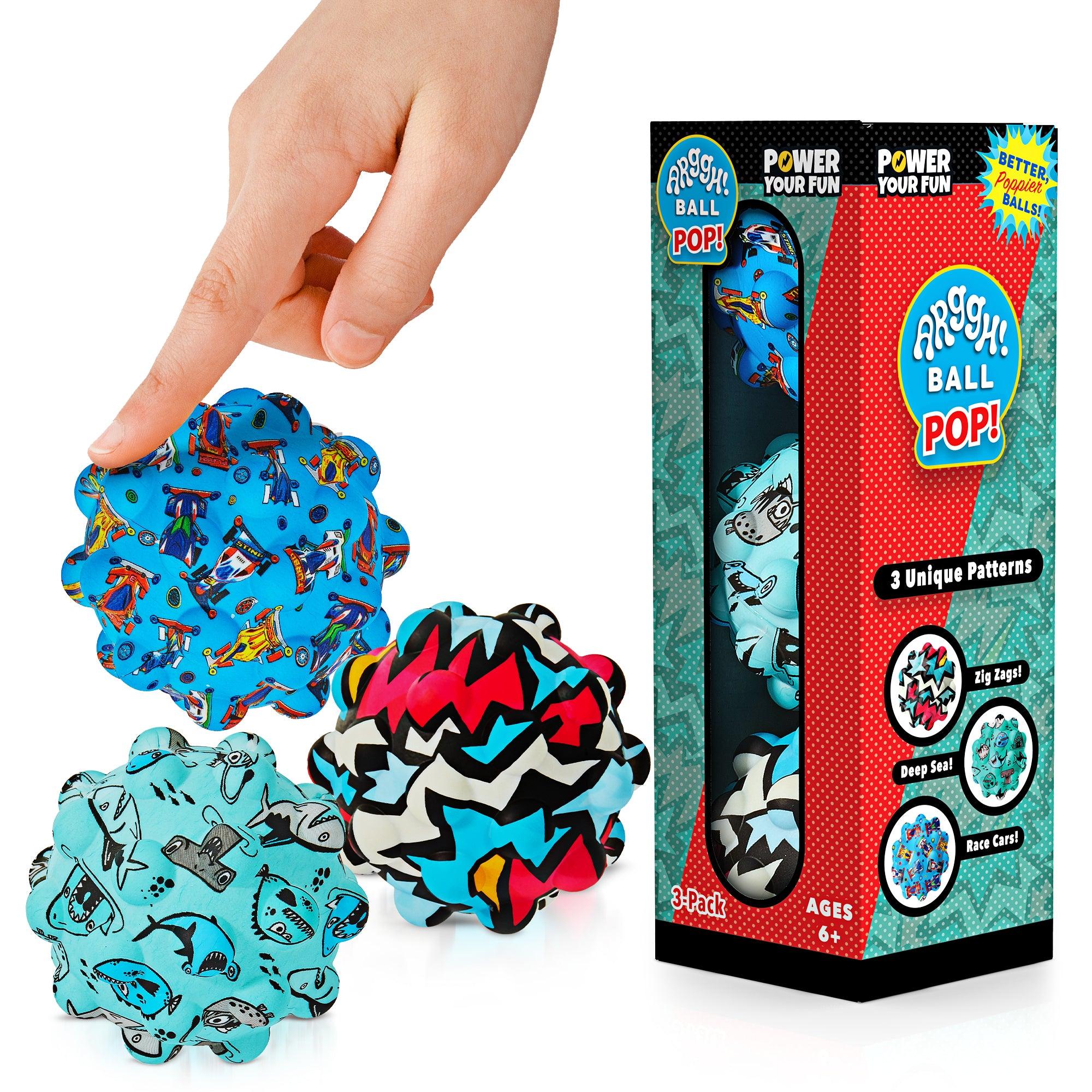 Power Your Fun Arggh Pop Ball Action 3pk - poweryourfun