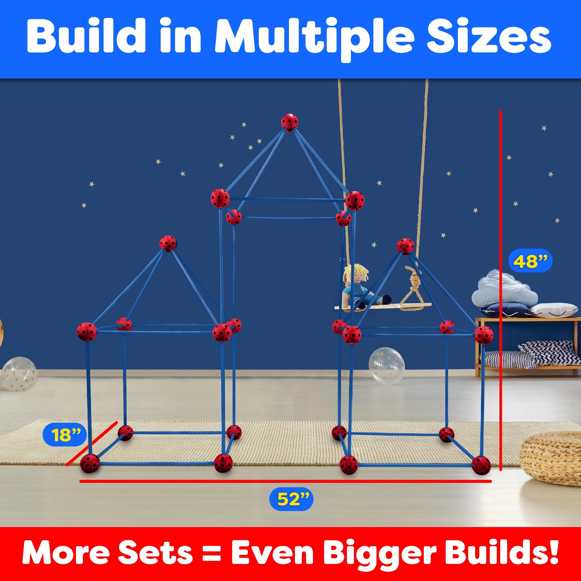 tent building kit Power Your Fun 81pc Fun Forts Kids Tent Version 2