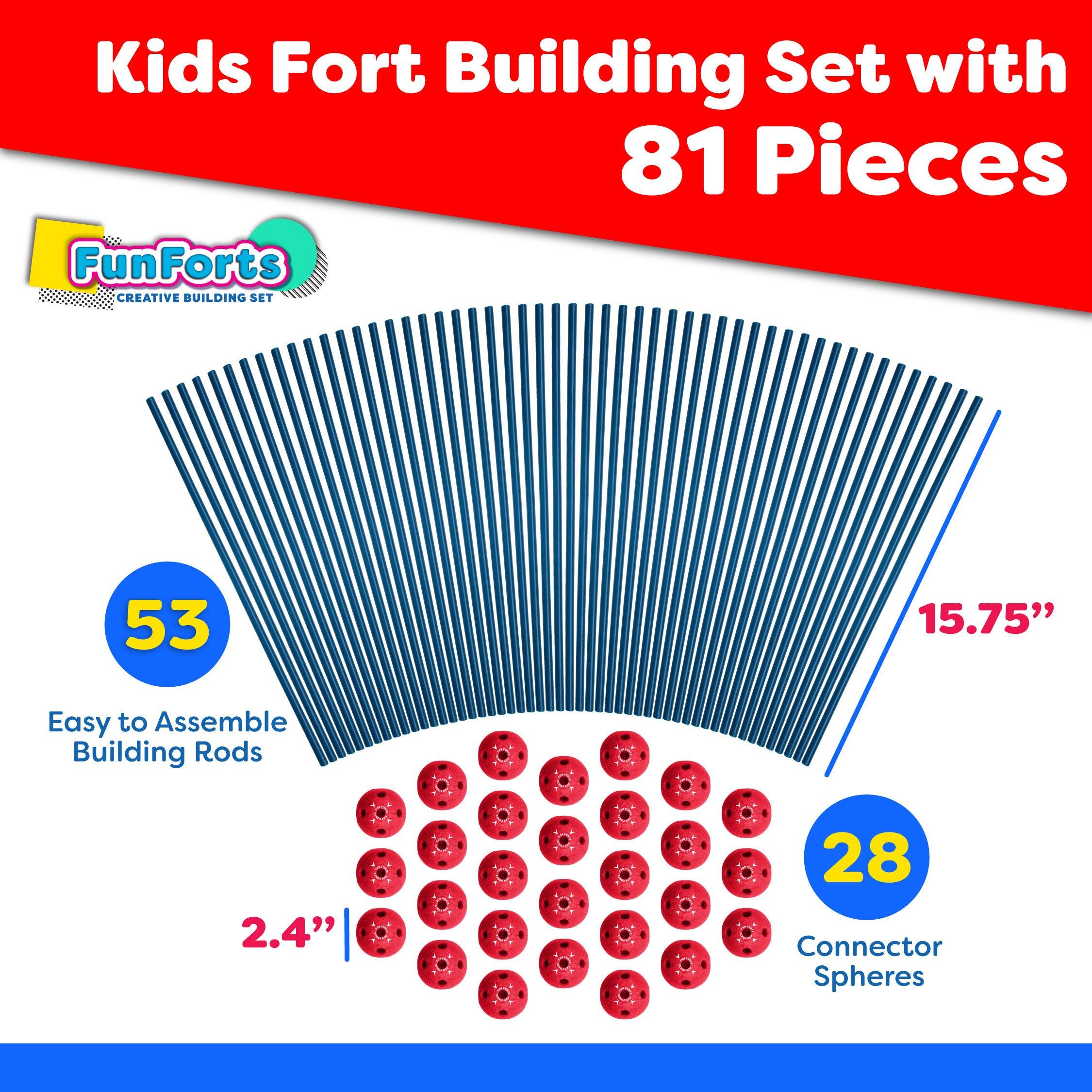 Fun Forts 2 Building Kit (81 pieces) - poweryourfun