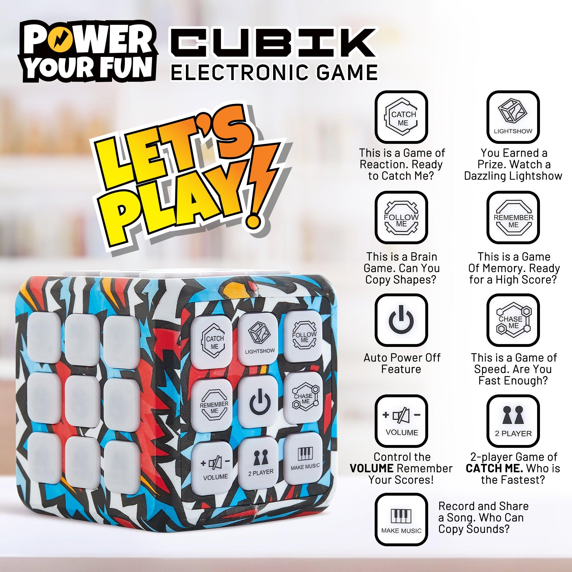 Cubik LED Flashing Cube Memory Game (Action) - poweryourfun