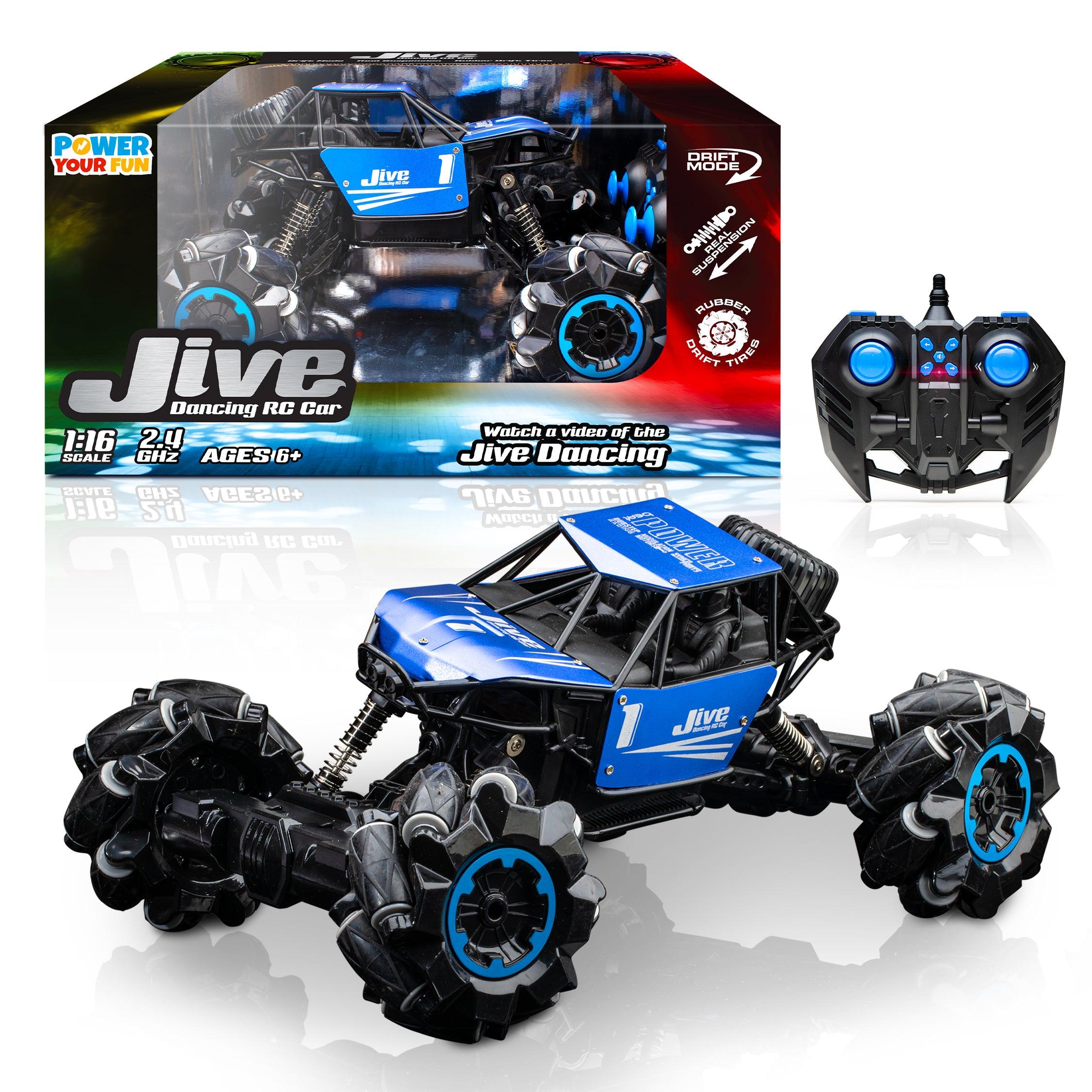 Jive Dancing Remote Control Car with Music and LED Lights (Blue/Red) - poweryourfun